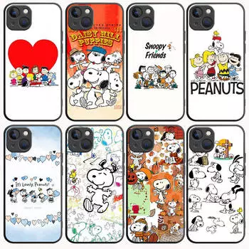 B-84 Snoopy family черный чехол для Samsung S24 S23 S22 S21 S20 FE S10 Lite Ultra S7 S8 S9 Plus A05S A11 A12 A13 A15 A22 A24 A25 A32 A52 A71 5G Samsung S10 бездна