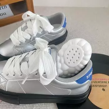 B-9283 латексная стелька/платформа, женские туфли на платформе, новинка осени 2024 года, популярная нишевая студенческая обувь на плоской подошве 35 чёрный