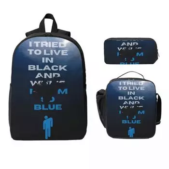 B-Billies E-Eilishing Детский рюкзак Ланч-бокс Пеналы для мальчиков девочек Рюкзаки Школьная сумка Рюкзак Набор