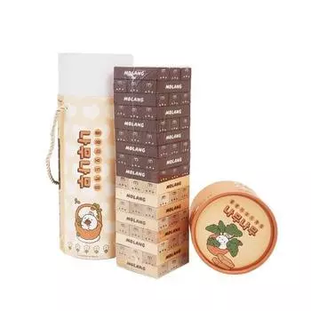 B&C Molangi Tree Wooden Jenga, популярная корейская игра
