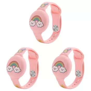 B# Cartoon Wristband Водонепроницаемый силиконовый детский ремешок для часов AirTag (Радуга Кло