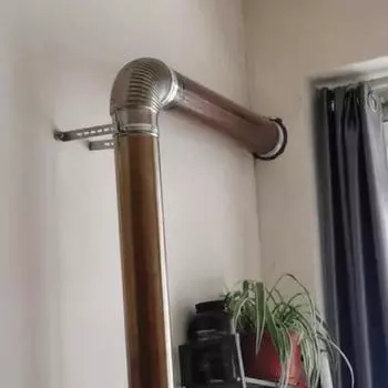 B Держатель кронштейна вентиляционной трубы, настенный хомут для дымохода для использования в помещении Dia 15cm