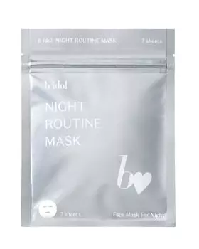 b idol Night Routine Mask R 7 Pieces Face Mask Propolis Moisture Refresh Material Forest Plant-based