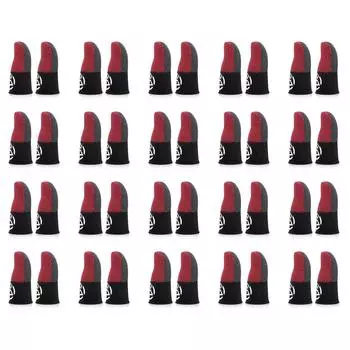 B# Mobile Finger Sleeve дышащие перчатки с защитой от пота для пальцев и большого пальца для PUBG (красный)