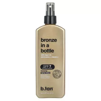 b.tan, Бронза во флаконе, лосьон-спрей с эффектом загара, SPF 7, 8,45 жидких унций (250 мл)