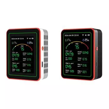 B# Tuya WiFi 15-in-1 Air Quality Detector PM2.5 CO CO2 TVOC HCHO Tester(White)