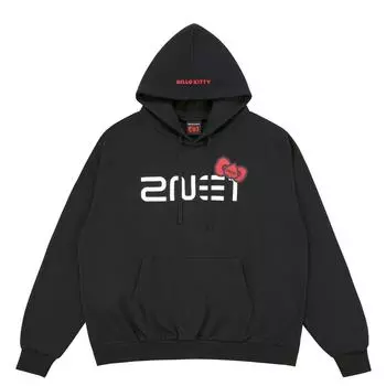 [Б/У] 2NE1HELLO KITTY Толстовка с капюшоном (ЧЕРНЫЙ) L размер