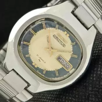 Б/У АНТИКВАРНЫЕ ЧАСЫ SEIKO 5 ACTUS AUTO 7019A МУЖСКИЕ ЯПОНСКИЕ ОРИГИНАЛЬНЫЕ ЦИФЕРБЛАТЫ a416140-2 R10621f-a416140