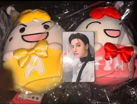 Б/у ATEEZ TEEZ-MON Party WOOYOUNG TUTUMON плюшевая кукла с фотокарточкой Limited