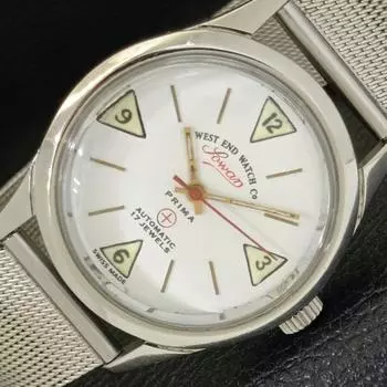 Б/У АВТОМАТИЧЕСКИЕ ЧАСЫ WEST END CO SWISS МУЖСКИЕ ЧАСЫ С БЕЛЫМ ЦИФЕРБЛАТОМ a432191-2 R110-a432191