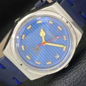 Б/у автоматические мужские часы Citizen 8200 Япония с синим циферблатом и датой a432806-2 R113-a432806