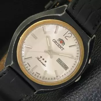 Б/у автоматические мужские часы ORIENT JAPAN с серебристым циферблатом и функцией «день и дата» a432865-2 R113-a432865