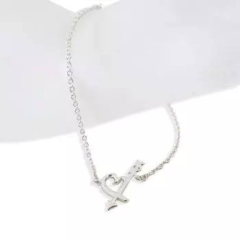 [Б/у] Браслет TIFFANY/Tiffany 925 Loving Heart & Arrow [g373-54]