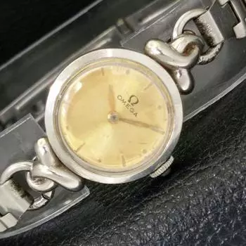 Б/у часы OMEGA 15 JEWELS в стиле ар-деко с заводом женские швейцарские оригинальные часы с циферблатом a432232-2 R110-a432232