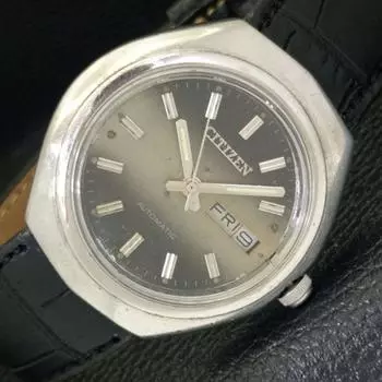 Б/У CITIZEN DAY&DATE JAPAN MENS 8200 AUTOMATIC ORIGINAL DIAL WATCH a430131-2 R101-a430131