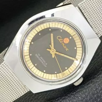 Б/У CLIMAX РУЧНОЙ ЗАВОД ШВЕЙЦАРСКИЕ МУЖСКИЕ ЧАСЫ С ОРИГИНАЛЬНЫМ ЦИФЕРБЛАТОМ a432784-2 R113-a432784