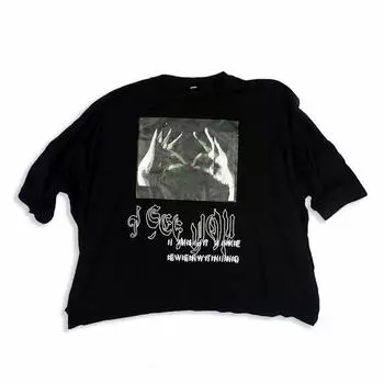 [Б/у] DIESEL/Diesel большой силуэт летучая мышь принт крой и шитье [b4-4]