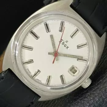 Б/у EDOX автоматические швейцарские мужские часы с датой и белым циферблатом a432199-2 R110-a432199