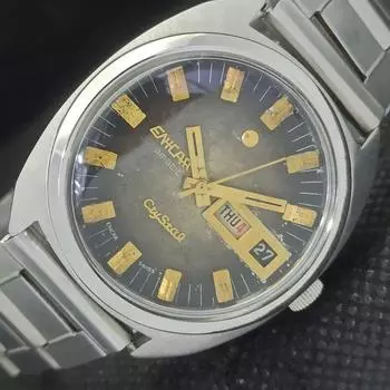 Б/У ENICAR AUTO 167 ШВЕЙЦАРСКИЕ МУЖСКИЕ МЕХАНИЧЕСКИЕ ЧАСЫ a284243-1 Артикул 538-a284243