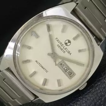 Б/У FAVRE LEUBA GENEVE АВТОМАТИЧЕСКИЕ МУЖСКИЕ ШВЕЙЦАРСКИЕ ЧАСЫ НА ДЕНЬ И ДАТУ a432161-2 R110-a432161