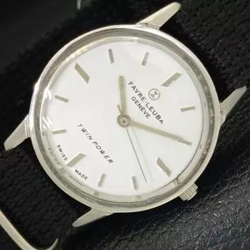 Б/У FAVRE LEUBA GENEVE TWIN POWER WINDING ШВЕЙЦАРСКИЕ МУЖСКИЕ ЧАСЫ С БЕЛЫМ ЦИФЕРБЛАТОМ a432145-2 R110-a432145