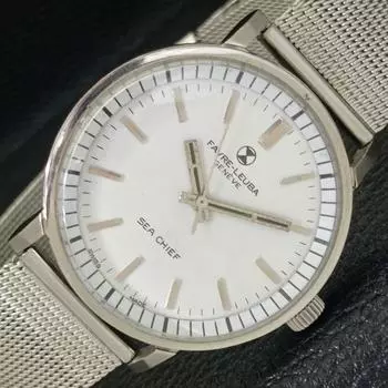 Б/У FAVRE LEUBA SEA CHIEF МУЖСКИЕ ШВЕЙЦАРСКИЕ ЧАСЫ С РУЧНЫМ ЗАВОДОМ И БЕЛЫМ ЦИФЕРБЛАТОМ a430106-2 R101-a430106