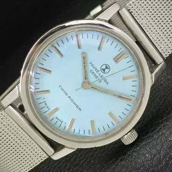 Б/У FAVRE LEUBA TWIN POWER 253 SWISS МУЖСКИЕ ЧАСЫ С БИРЮЗОВЫМ ЦИФЕРБЛАТОМ a433021-2 R114-a433021