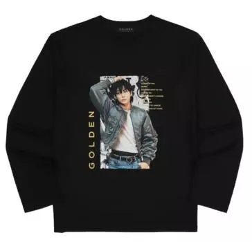 Б/у футболка BTS Jungkook Golden Official с длинным рукавом, размер L, Япония