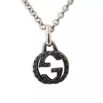 [Б/у] GUCCI SV925 переплетенный кулон/ожерелье/g410-27