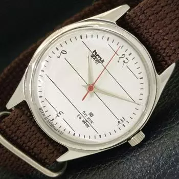 Б/У HMT JANATA INDIAN МУЖСКИЕ ЧАСЫ С РУЧНЫМ ЗАВОДОМ, БЕЛЫЙ ЦИФЕРБЛАТ a432525-2 R112-a432525