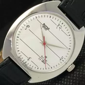 Б/У HMT JANATA индийские мужские механические часы a318101-1 Sku610c-a318101