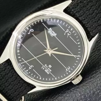 Б/У HMT JANATA РУЧНОЙ ЗАВОД ИНДИАНСКИЕ МУЖСКИЕ ЧАСЫ ЧЕРНОГО ЦИФЕРБЛАТА A432309-2 R111-a432309
