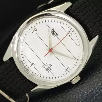 Б/У HMT JANATA РУЧНОЙ ЗАВОД ИНДИАНСКИЕ МУЖСКИЕ ЧАСЫ БЕЛОГО ЦВЕТА С ЦИФЕРБЛАТОМ a432519-2 R112-a432519