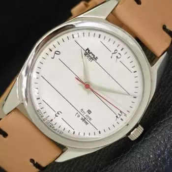 Б/У HMT JANATA РУЧНОЙ ЗАВОД ИНДИАНСКИЕ МУЖСКИЕ ЧАСЫ БЕЛОГО ЦВЕТА С ЦИФЕРБЛАТОМ a432515-2 R112-a432515