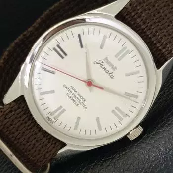 Б/У HMT JANATA РУЧНОЙ ЗАВОД ИНДИАНСКИЕ МУЖСКИЕ ЧАСЫ БЕЛОГО ЦВЕТА С ЦИФЕРБЛАТОМ a432527-2 R112-a432527