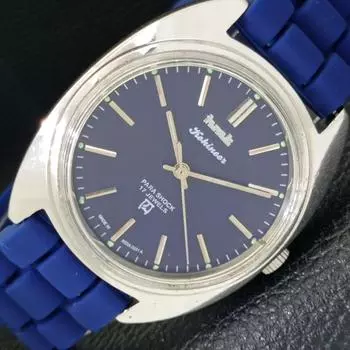 Б/У HMT ручные мужские часы с индийским заводом, синим циферблатом a432125-2 R110-a432125