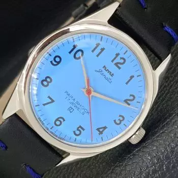 Б/У КЛАССИЧЕСКИЕ ЧАСЫ HMT JANATA WINDING С ЦИФЕРБЛАТОМ НЕБЕСНО-ГОЛУБОГО ЦИФЕРБЛАТА ДЛЯ МУЖЧИН a430021-2 R101-a430021