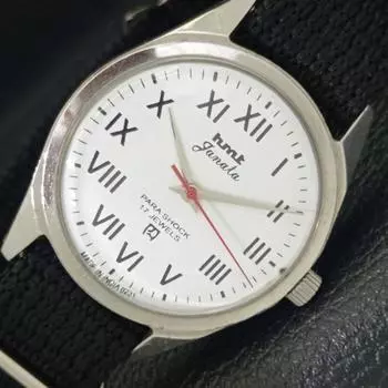Б/У КЛАССИЧЕСКИЕ ЧАСЫ HMT JANATA WINDING С БЕЛЫМ ЦИФЕРБЛАТОМ ДЛЯ МУЖЧИН a430043-2 R101-a430043