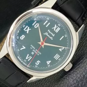 Б/У КЛАССИЧЕСКИЕ ЧАСЫ HMT JANATA WINDING С ЗЕЛЕНЫМ ЦИФЕРБЛАТОМ ДЛЯ МУЖЧИН a430076-2 R101-a430076