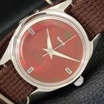 Б/у классические мужские часы HMT PILOT с ручным заводом, коричневый циферблат a430099-2 R101-a430099