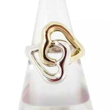 [Б/у] Кольцо TIFFANY/Tiffany 925/750 с двумя открытыми сердцами. 8 [г337-53]