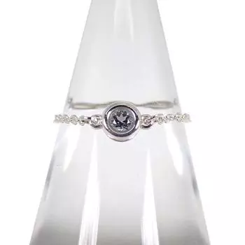 [Б/у] Кольцо TIFFANY/Tiffany 925 Visor Yard Aquamarine No. 8 [г378-26]