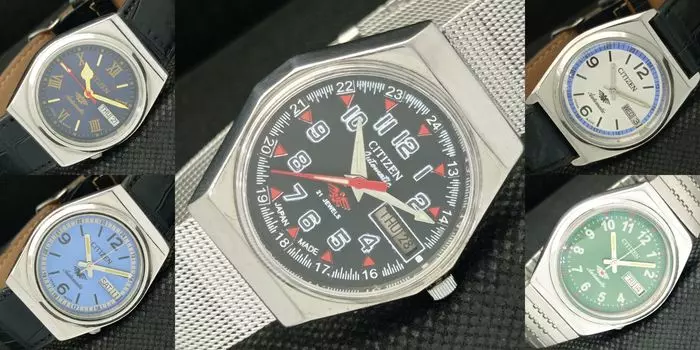 Б/у ЛОТ ИЗ 5 ВИНТАЖНЫХ АВТОМАТИЧЕСКИХ ЯПОНСКИХ МУЖСКИХ ЧАСОВ CITIZEN DAY/DATE a307205-2 JobSKU-a307205