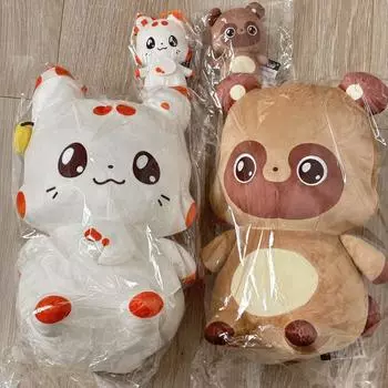 Б/у маленькая лиса с двумя хвостами Tenko Ponkichi плюшевая кукла талисман игрушка 4 типа набор Япония