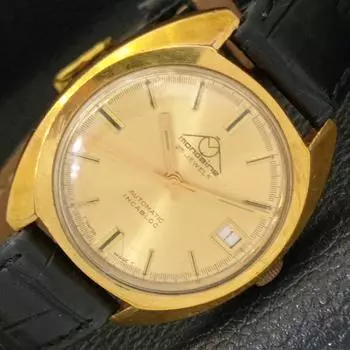 Б/у MONDAINE INCABLOC AUTOMATIC SWISS MENS DATE ORIGINAL DIAL WATCH a432793-2 R113-a432793