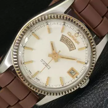 Б/У МУЖСКИЕ АВТОМАТИЧЕСКИЕ ШВЕЙЦАРСКИЕ ЧАСЫ OMAX DAY&DATE БЕЛОГО ЦИФЕРБЛАТА a433053-2 R114-a433053