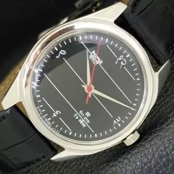 Б/у мужские часы HMT JANATA INDIAN с ручным заводом и черным циферблатом a432517-2 R112-a432517