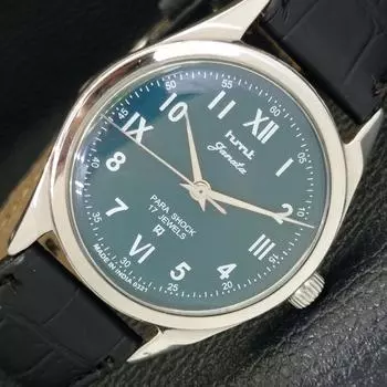 Б/У мужские часы HMT JANATA INDIAN с ручным заводом и зеленым циферблатом a432767-2 R113-a432767