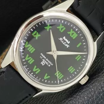 Б/У мужские часы HMT PILOT INDIAN с ручным заводом, черный цвет, циферблат, a432506-2 R112-a432506
