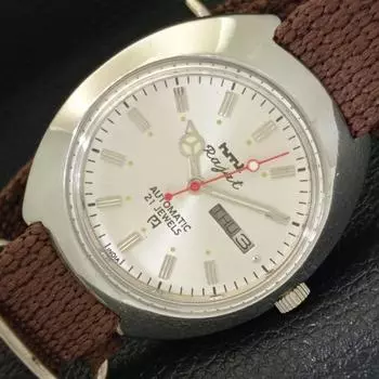 Б/У МУЖСКИЕ ЧАСЫ HMT RAJAT 6501 АВТОМАТИЧЕСКИЕ С ЦИФЕРБЛАТОМ ЦВЕТА ИНДИЙСКОГО СЕРЕБРЯНОГО А432580-2 R112-a432580